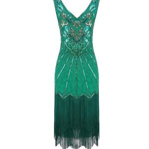 Sequin hand beaded flapper dress BNWT
